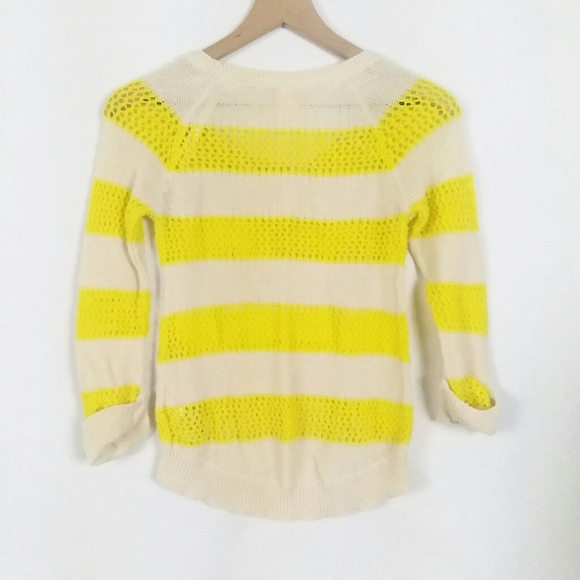 Roxy striped open knit high low sweater - Picture 2 of 7